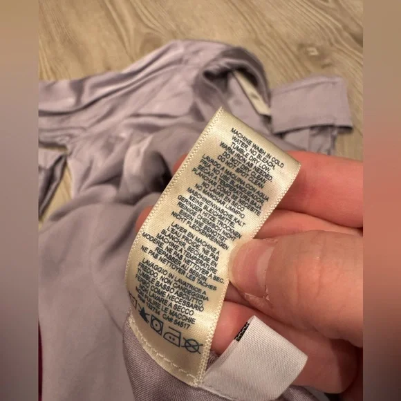 Anthropologie Cloth & Stone Soft Lavender Satin Top - Picture 5 of 6